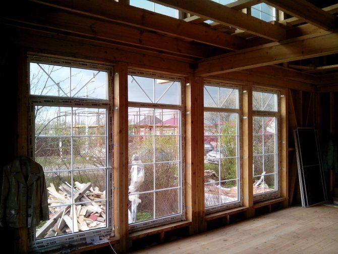 Fenster in einem Fachwerkhaus