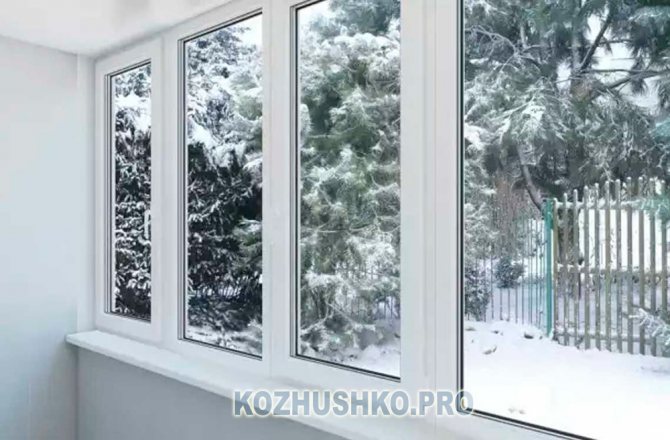 Verglasung von Balkonen im Winter