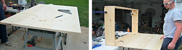 Table pliante à faire soi-même sur le balcon - plusieurs modèles avec des instructions détaillées
