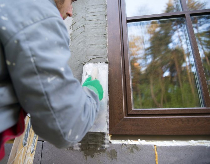 janela inclina gesso externo