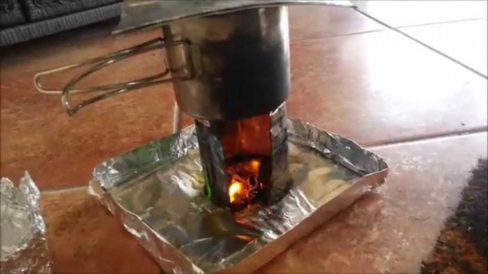 réchaud pour un bain de camping