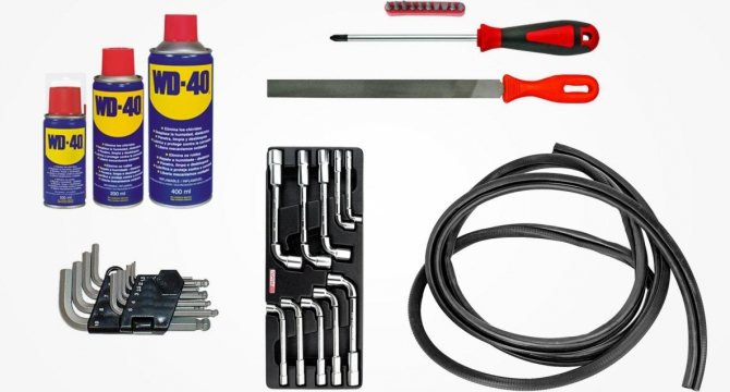 Avant de procéder au réglage de la porte métallique, il est nécessaire de préparer les outils nécessaires au travail