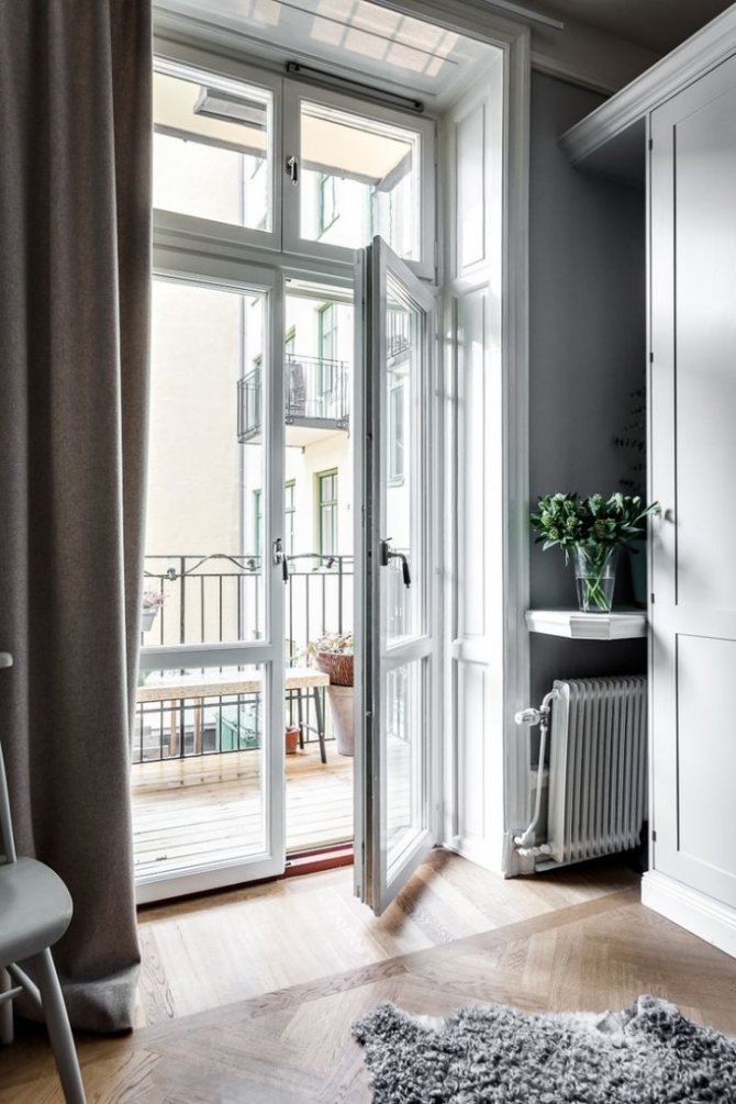 Porte de balcon en plastique en stalinka