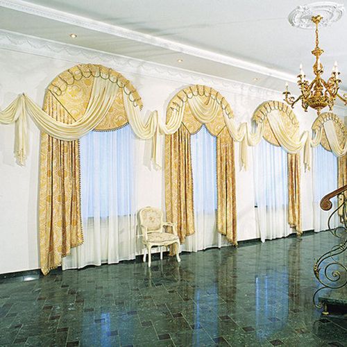 Selecionamos cortinas para uma janela semicircular
