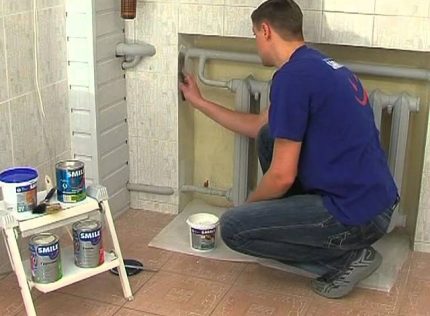 Peinture des tuyaux et radiateur