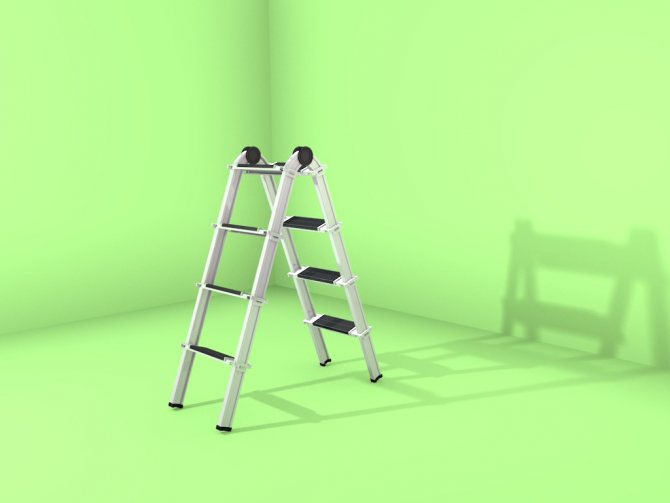 Uma escada de mão ajudará muito na hora de lavar as janelas.