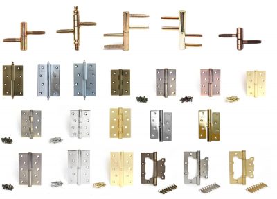 Exemples de charnières de porte sur le marché de la quincaillerie