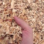 production de copeaux de bois