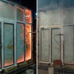 vitres coupe-feu en feu