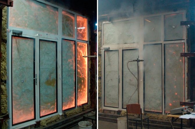 Feuerfenster in Brand