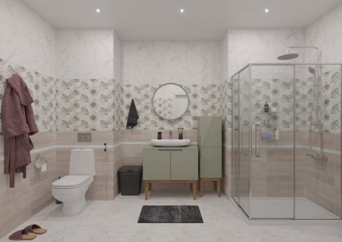 panneaux de PVC dans la salle de bain