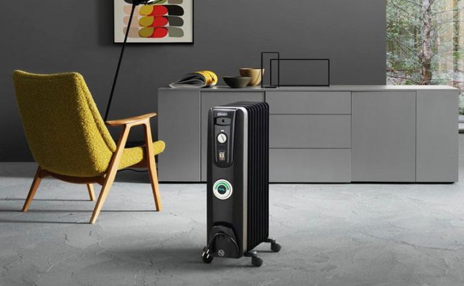 Radiateur à huile dans la chambre