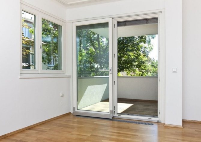Portes coulissantes sur le balcon