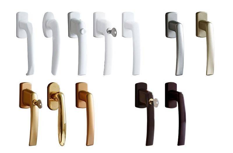 Variétés de loquets pour portes de balcon en plastique