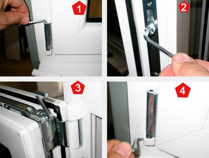 Anpassung des PVC-Fensters mit einem Sechskant