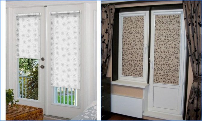 stores enrouleurs sur la porte du balcon