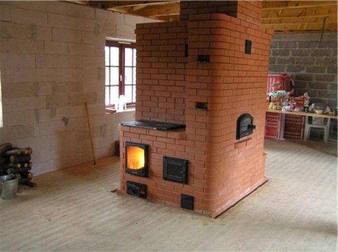 Chauffage et cuisinière russe