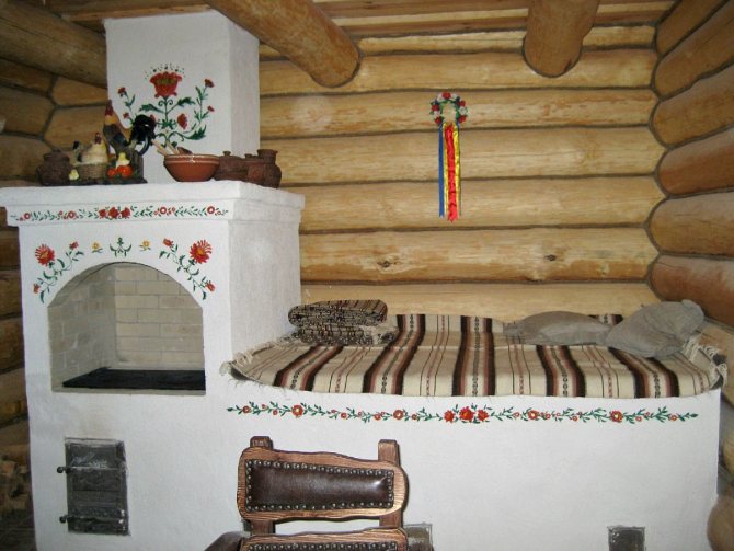 Fogão russo na casa - caiação e pintura 4175