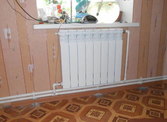 assemblage de chauffage à partir de tuyaux en polypropylène