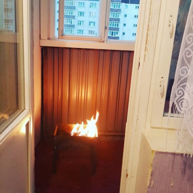 Kebab auf dem Balkon