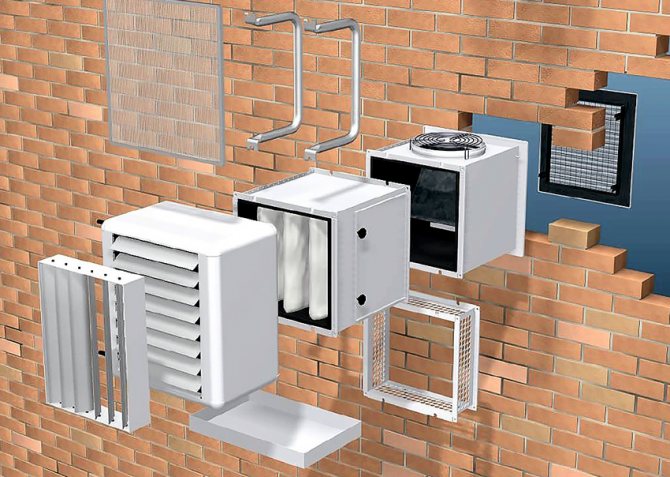 Schéma de la structure d'un radiateur électrique