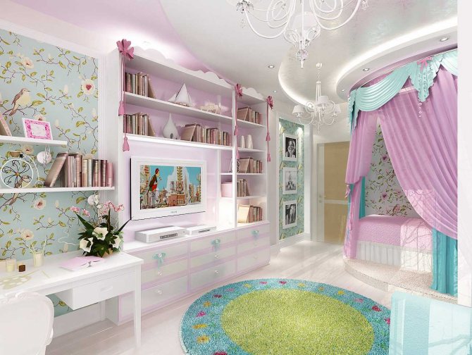 Vorhänge im Kinderzimmer für ein Mädchen - Foto-Design-Ideen