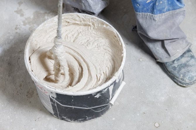 mistura de gesso