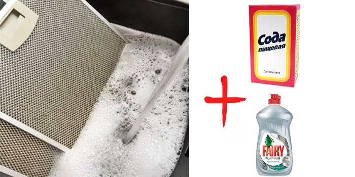 Soda und Geschirrspülmittel