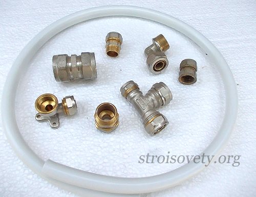 conexão de acessórios de tubos de metal-plástico