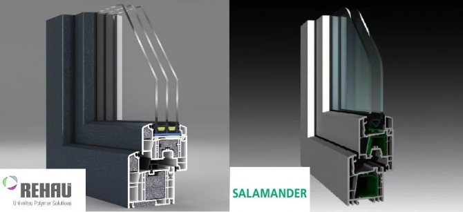 Сравнение на профилите Rehau и Salamander