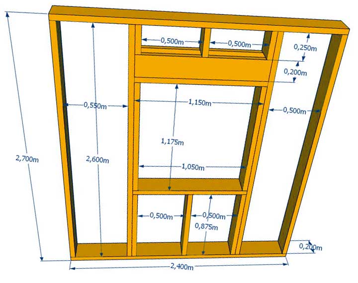 Tailles standard de fenêtre et de pilier