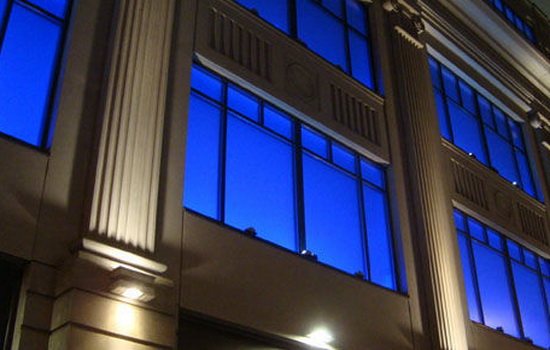 Doppelverglasung mit LED-Beleuchtung