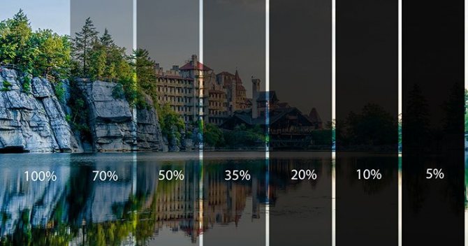Le degré de transmission lumineuse des films teintés