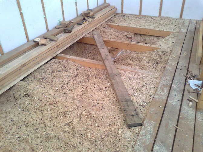 Méthode sèche de pose de sciure de bois