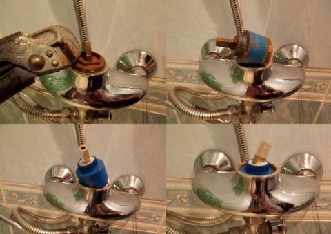 Fuite dans la salle de bain - retirez la boîte d'essieu du robinet