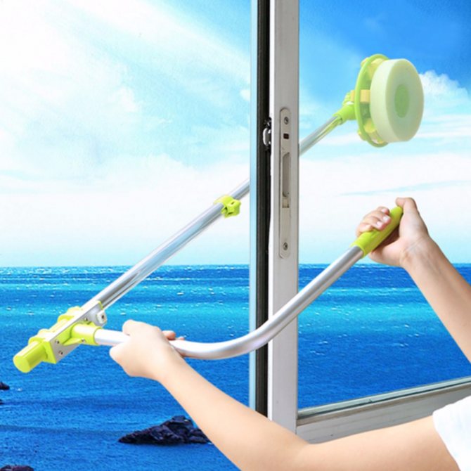 vadrouille télescopique pour vitres