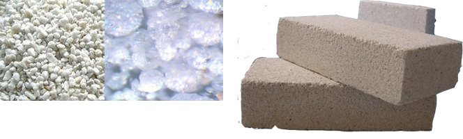 Matériau d'isolation thermique perlite.