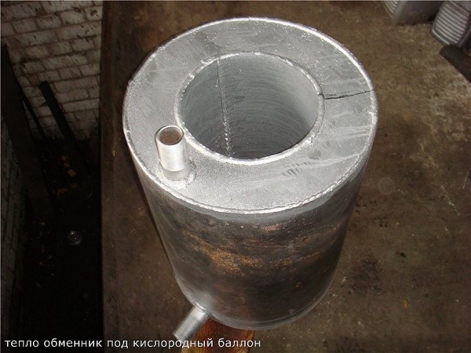 Wärmetauscher für Sauerstoffflasche