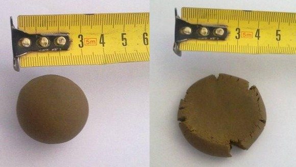 Plastizitätstest Nr. 1: Herstellung einer Tonkugel