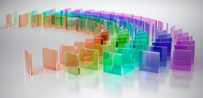 Vitres en plastique teinté