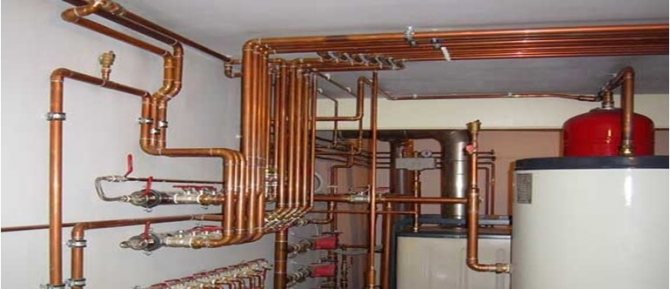 Tuyaux en cuivre pour le chauffage
