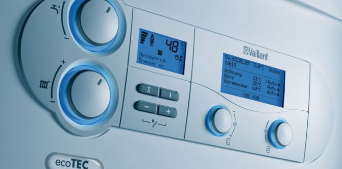 Confort et fonctionnalité du tableau de commande de la chaudière Vaillant