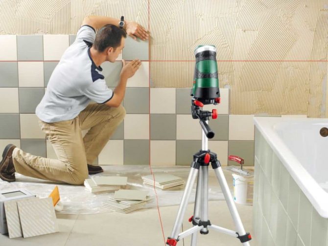Nous posons les carreaux exactement