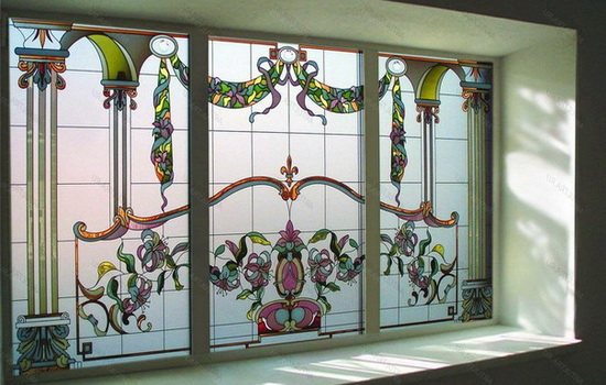 Glasdekoration mit einem Muster