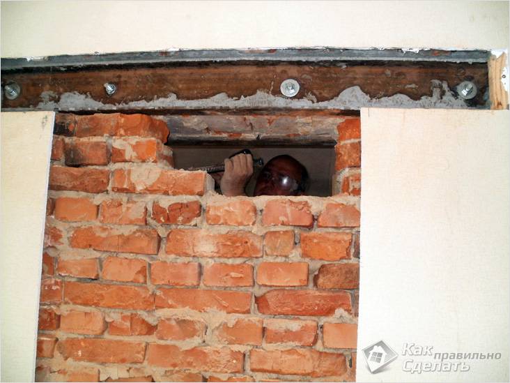 Verstärkung der Öffnung in der tragenden Wand