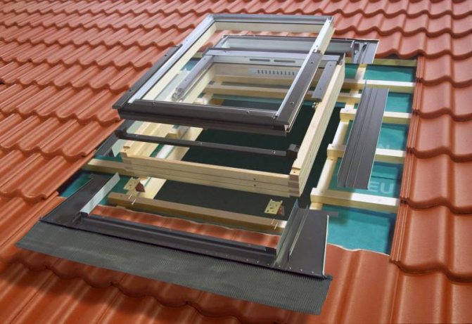 installation d'une fenêtre de toit dans un profilé métallique