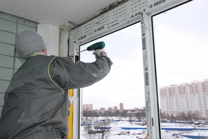 Монтаж на металопластичен прозорец на анкерни плочи