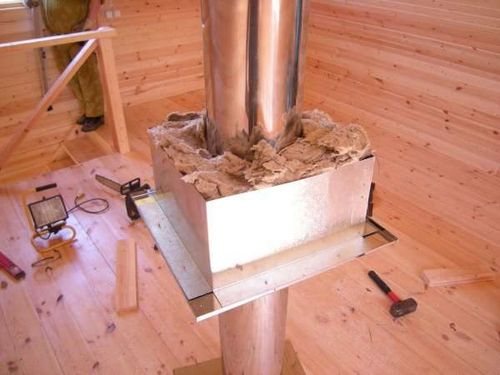 Installation d'un poêle dans un bain public sur un plancher en bois: instructions étape par étape