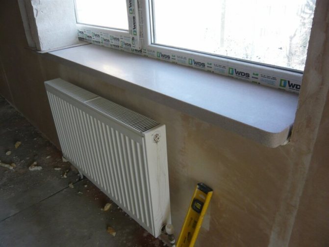 Installation du rebord de fenêtre