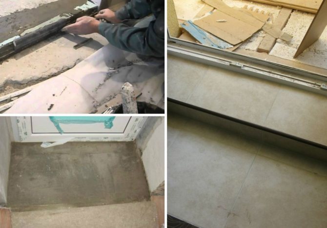 Installer un seuil sur une porte de balcon et le finir avec des carreaux